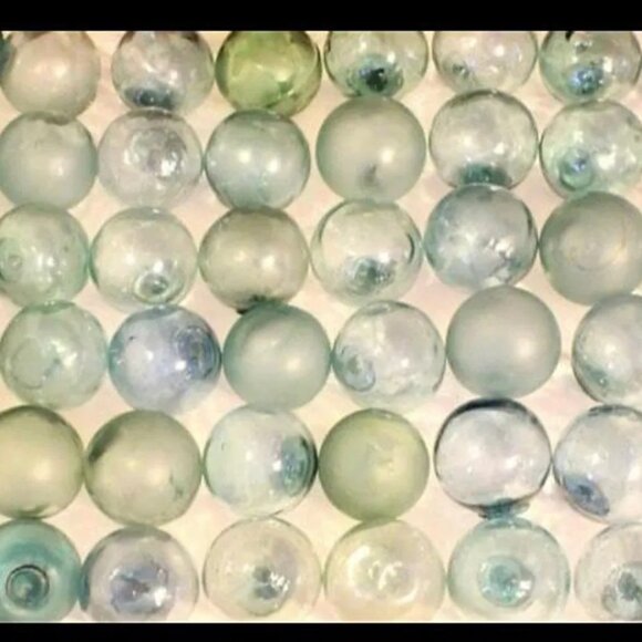 Vintage Glass Fishing Floats from Shores of Alaska Set of 7